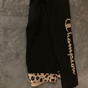 Women’s champion leapord leggings small black